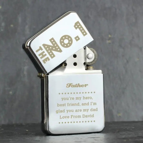 Personalised The No.1 Silver Lighter - Gift Moments