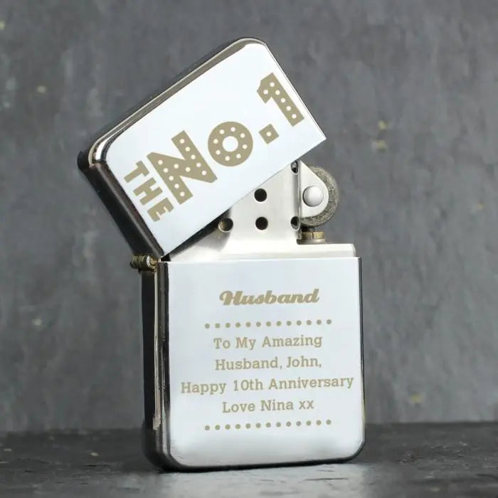 Personalised The No.1 Silver Lighter - Gift Moments