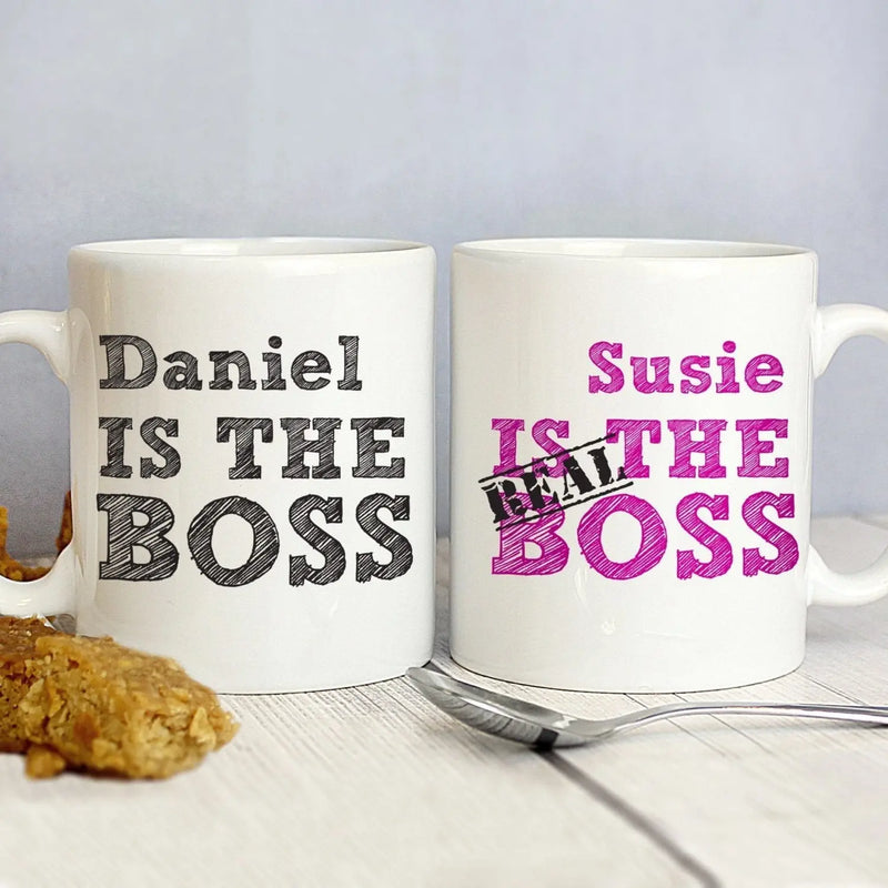 Personalised The Real Boss Mug Set - Gift Moments