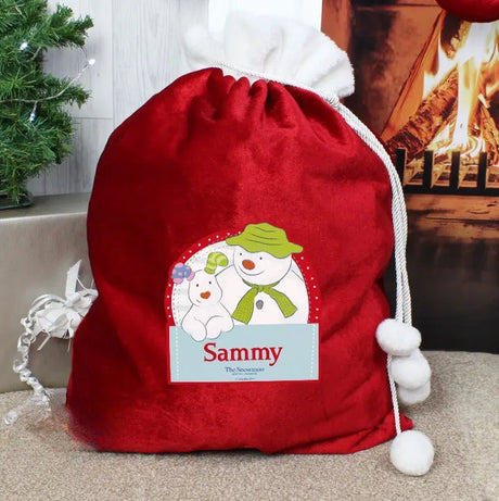 Personalised The Snowman Luxury Christmas Sack - Gift Moments