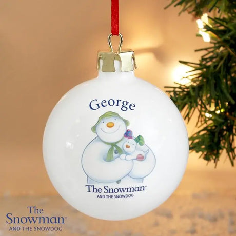 Personalised The Snowman and the Snowdog Bauble - Gift Moments