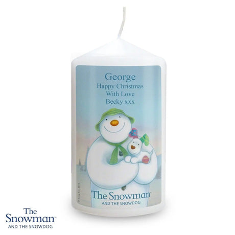 Personalised The Snowman and the Snowdog Candle - Gift Moments