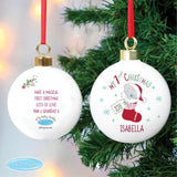 Personalised Tiny Tatty Teddy My 1st Christmas Stocking Bauble - Gift Moments