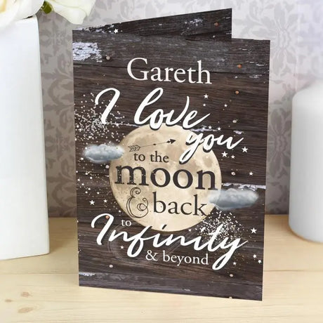 Personalised To the Moon & Infinity... Card - Gift Moments
