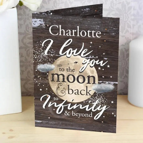Personalised To the Moon & Infinity... Card - Gift Moments