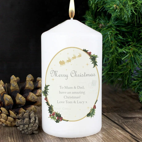 Personalised Traditional Christmas Candle - Gift Moments