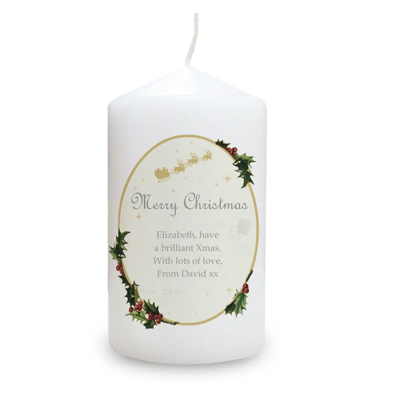 Personalised Traditional Christmas Candle - Gift Moments