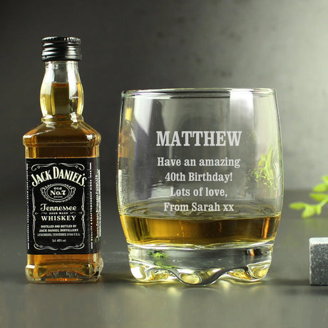 Personalised Tumbler and Jack Daniels Set - Gift Moments