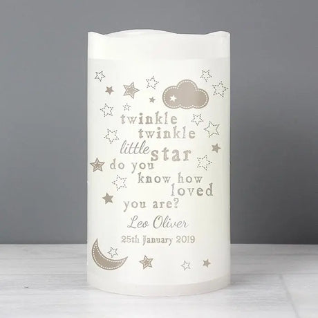 Personalised Twinkle Twinkle LED Candle - Gift Moments