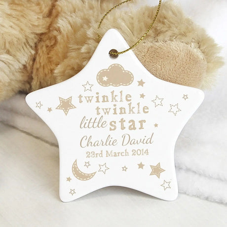 Personalised Twinkle Twinkle Star Decoration - Gift Moments