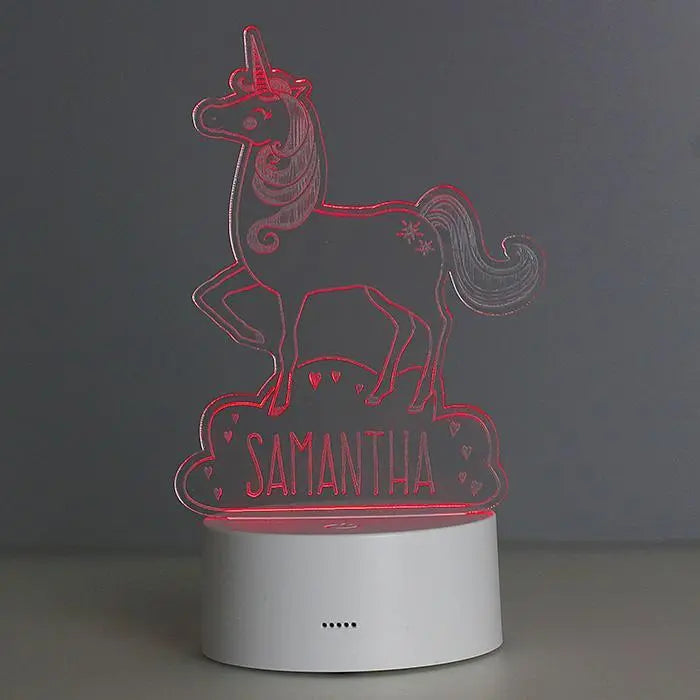 Personalised Unicorn Colour Changing Night Light - Gift Moments