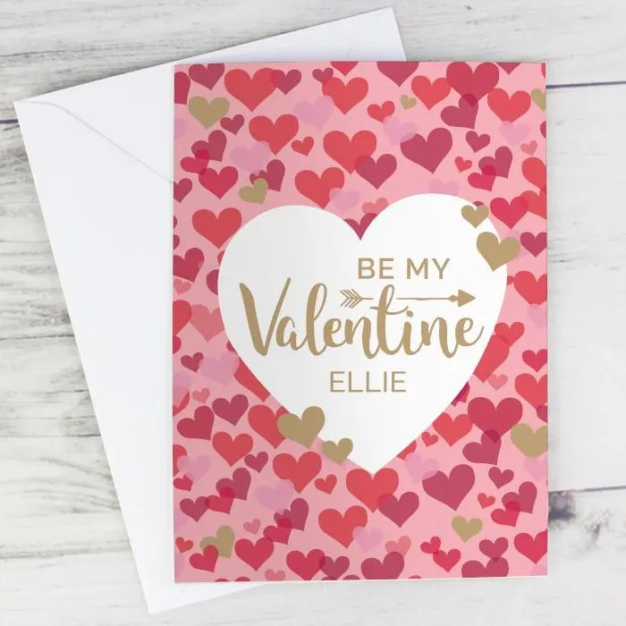 Personalised Valentine's Day Confetti Hearts Card - Gift Moments