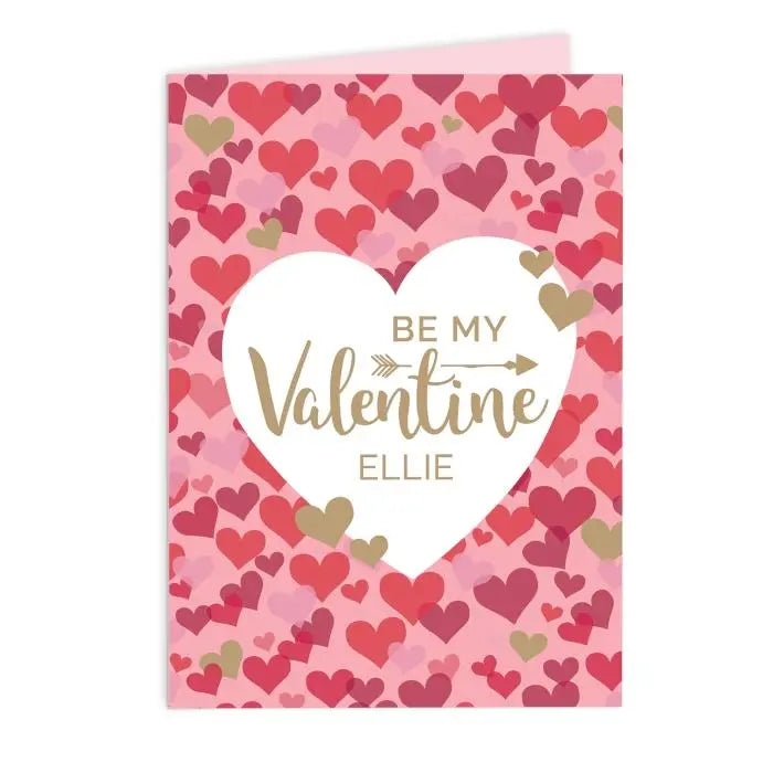 Personalised Valentine's Day Confetti Hearts Card - Gift Moments