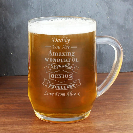 Personalised Vintage Typography Tankard - Gift Moments