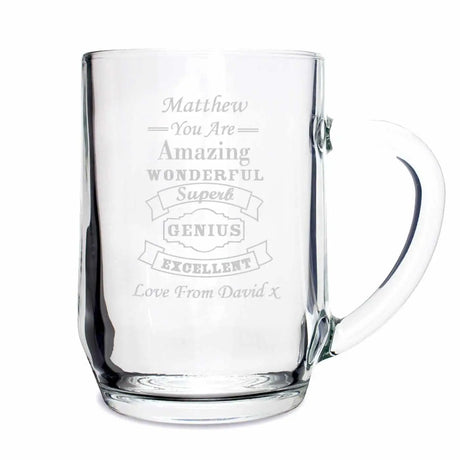 Personalised Vintage Typography Tankard - Gift Moments