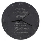 Personalised Wedding Anniversary Slate Clock - Gift Moments