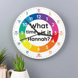 Personalised What Time Is It? Wooden Clock - Gift Moments