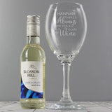 Personalised White Wine & 'Always Time for Wine' Glass Set - Gift Moments