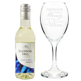 Personalised White Wine & 'Always Time for Wine' Glass Set - Gift Moments