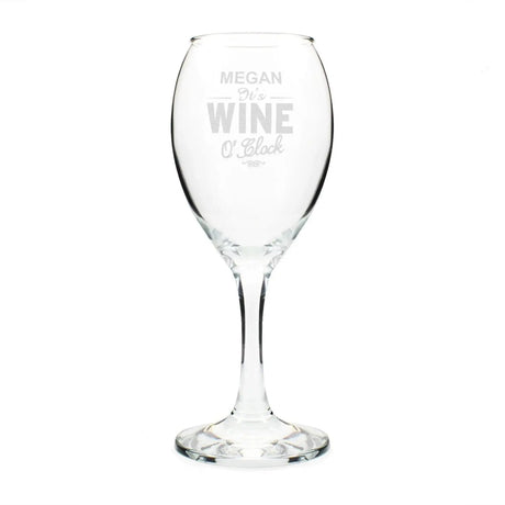 Personalised Wine O'Clock Wine Glass - Gift Moments