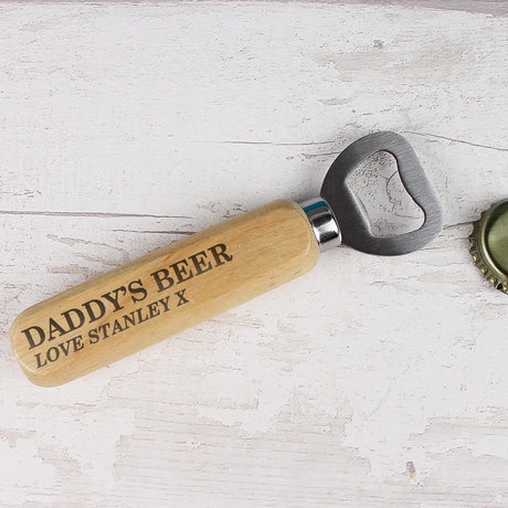 Personalised Wooden Bottle Opener - Gift Moments