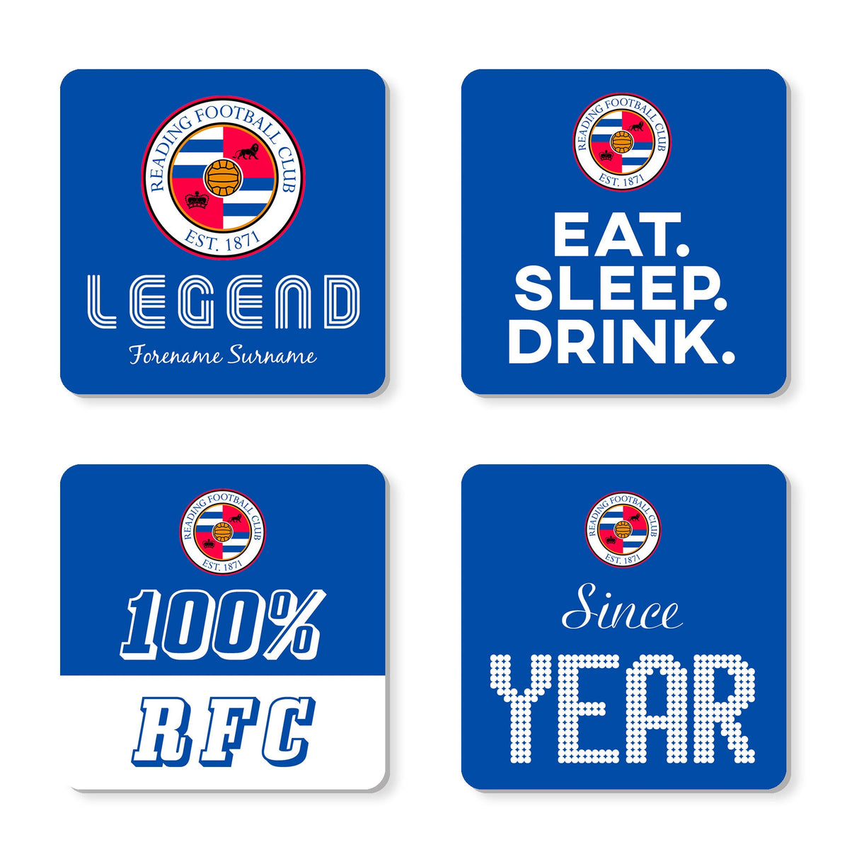 Personalised Reading FC Coasters