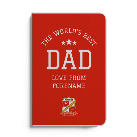 Personalised Swindon Town FC World's Best Dad A5 Notebook