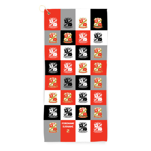 Personalised Swindon Town Chequered Golf Towel