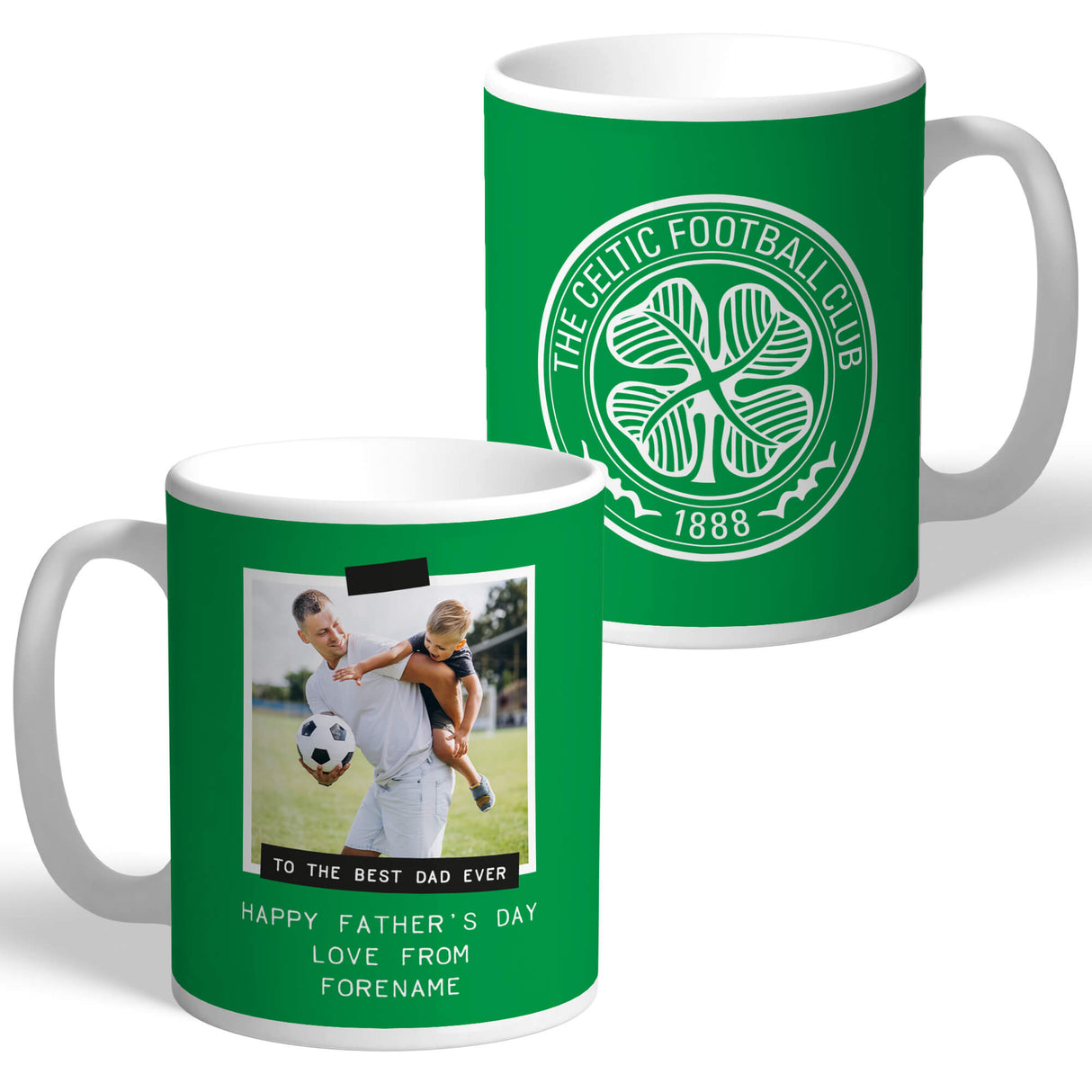Personalised Celtic FC Father's Day Photo Mug