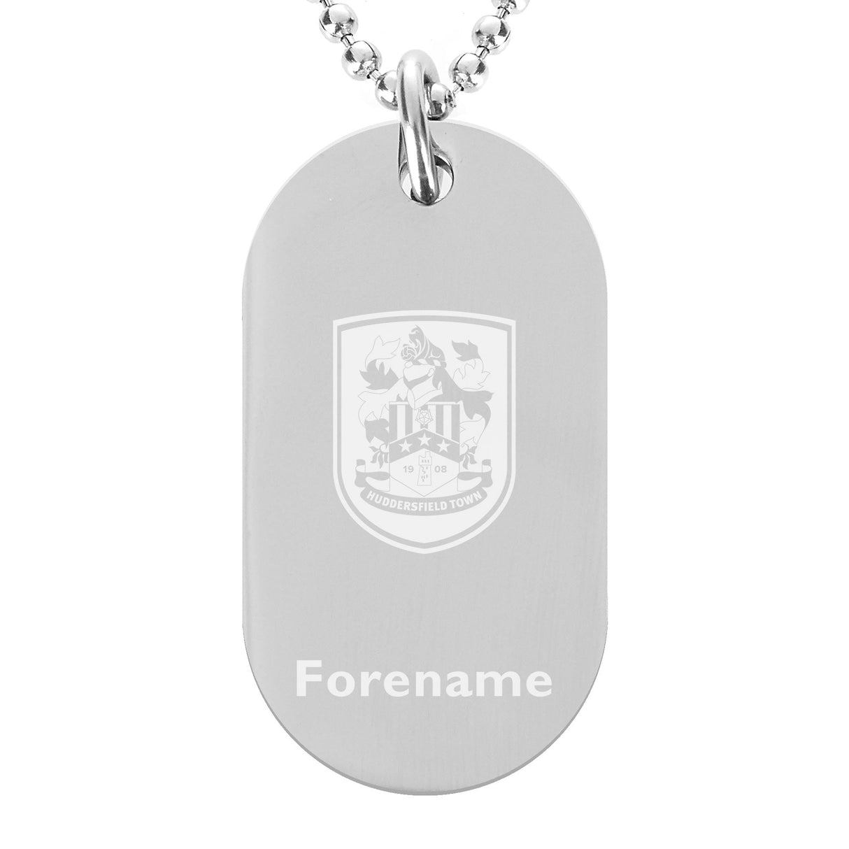 Personalised Huddersfield Town Crest Dog Tag Pendant