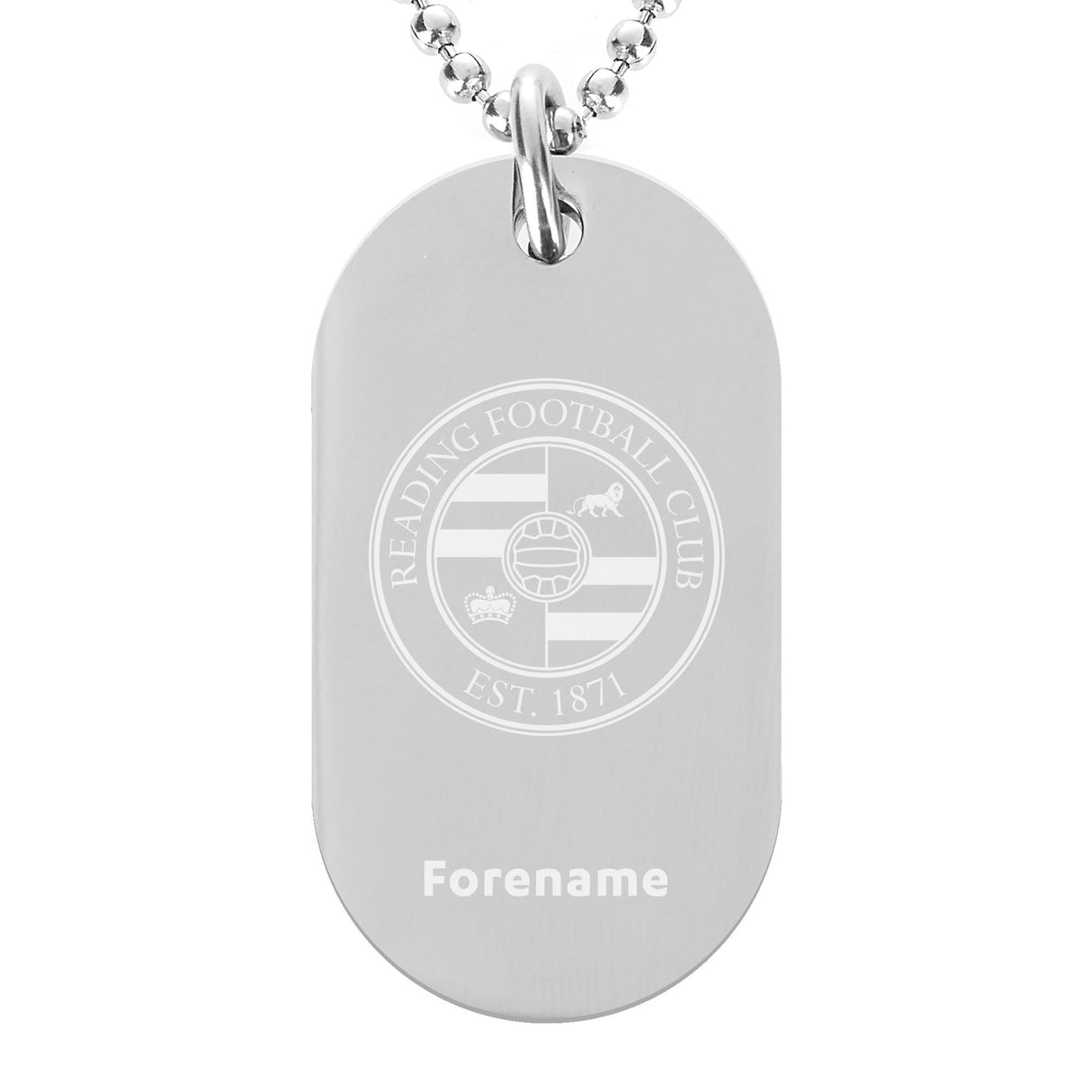 Personalised Reading FC Crest Dog Tag Pendant
