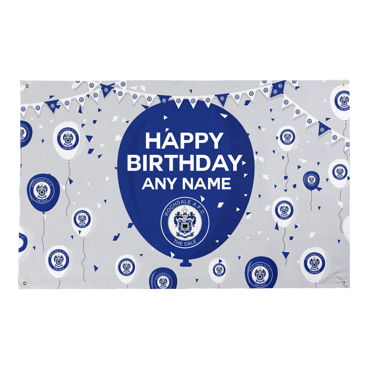 Personalised Rochdale FC Birthday 5ft x 3ft Banner