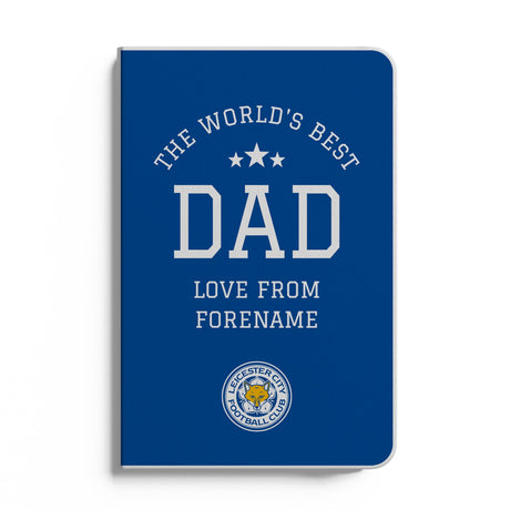 Personalised Leicester City FC World's Best Dad A5 Notebook