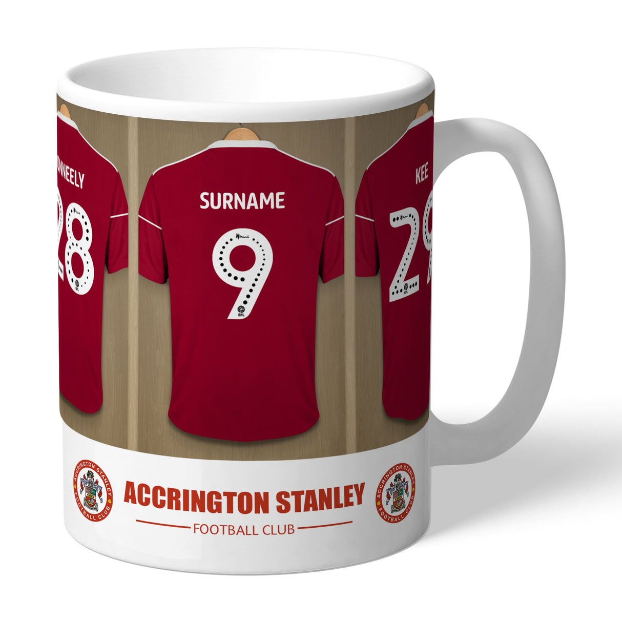 Personalised Accrington Stanley FC Dressing Room Mug