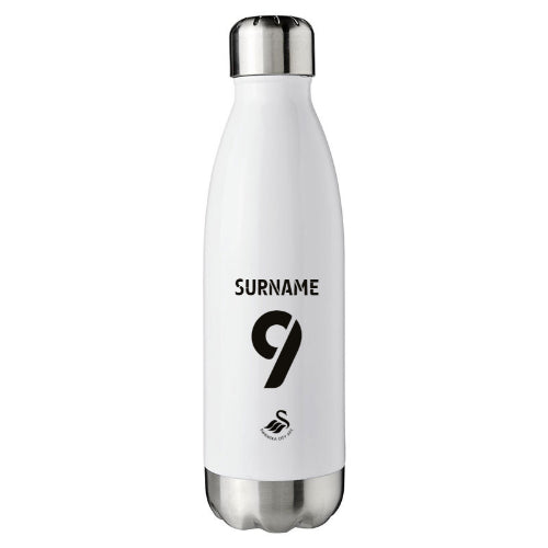 Personalised Swansea City AFC Back of Shirt Insulated Water Bottle
