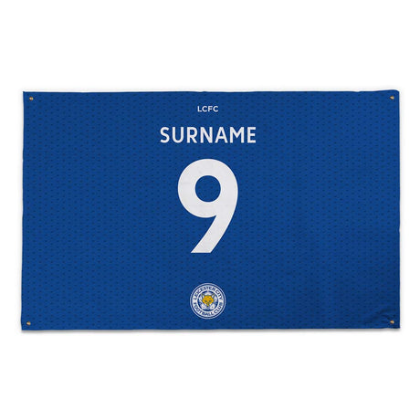 Personalised Leicester City Back of Shirt 5ft x 3ft Banner