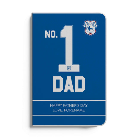 Personalised Cardiff City FC Father's Day A5 Notebook
