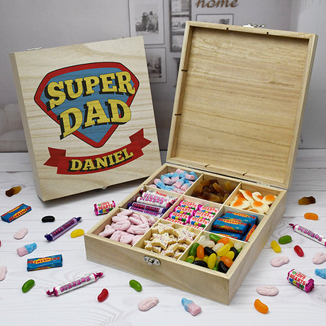 Super Dad Wooden Sweet Box - Gift Moments
