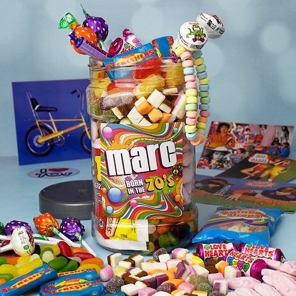 Born In The 70's Retro Sweet  Jar - Gift Moments