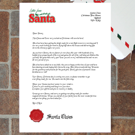 Personalised Letter from Santa Box