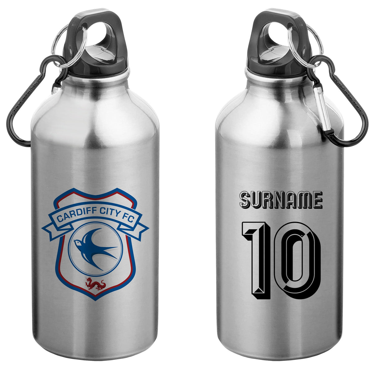 Personalised Cardiff City FC Retro Water Bottle