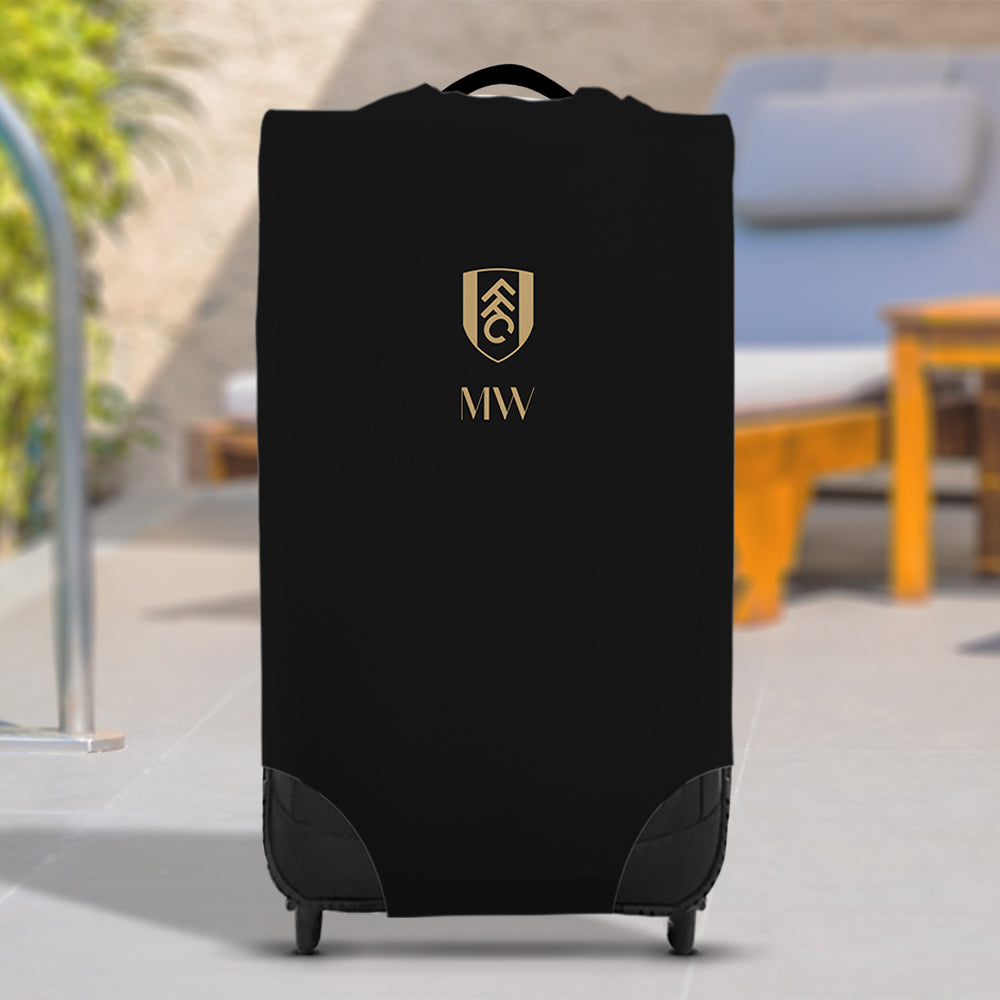 Personalised Fulham FC Black Suitcase Cover (Small)