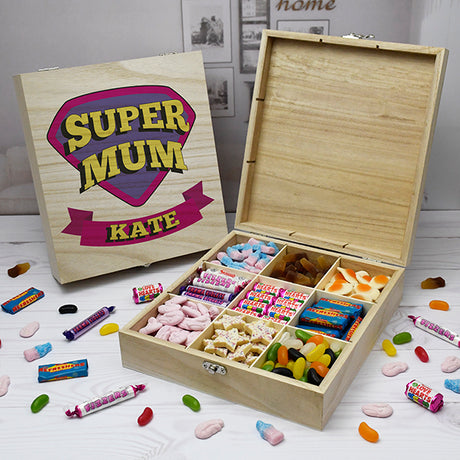 Super Mum Wooden Sweet Box - Gift Moments