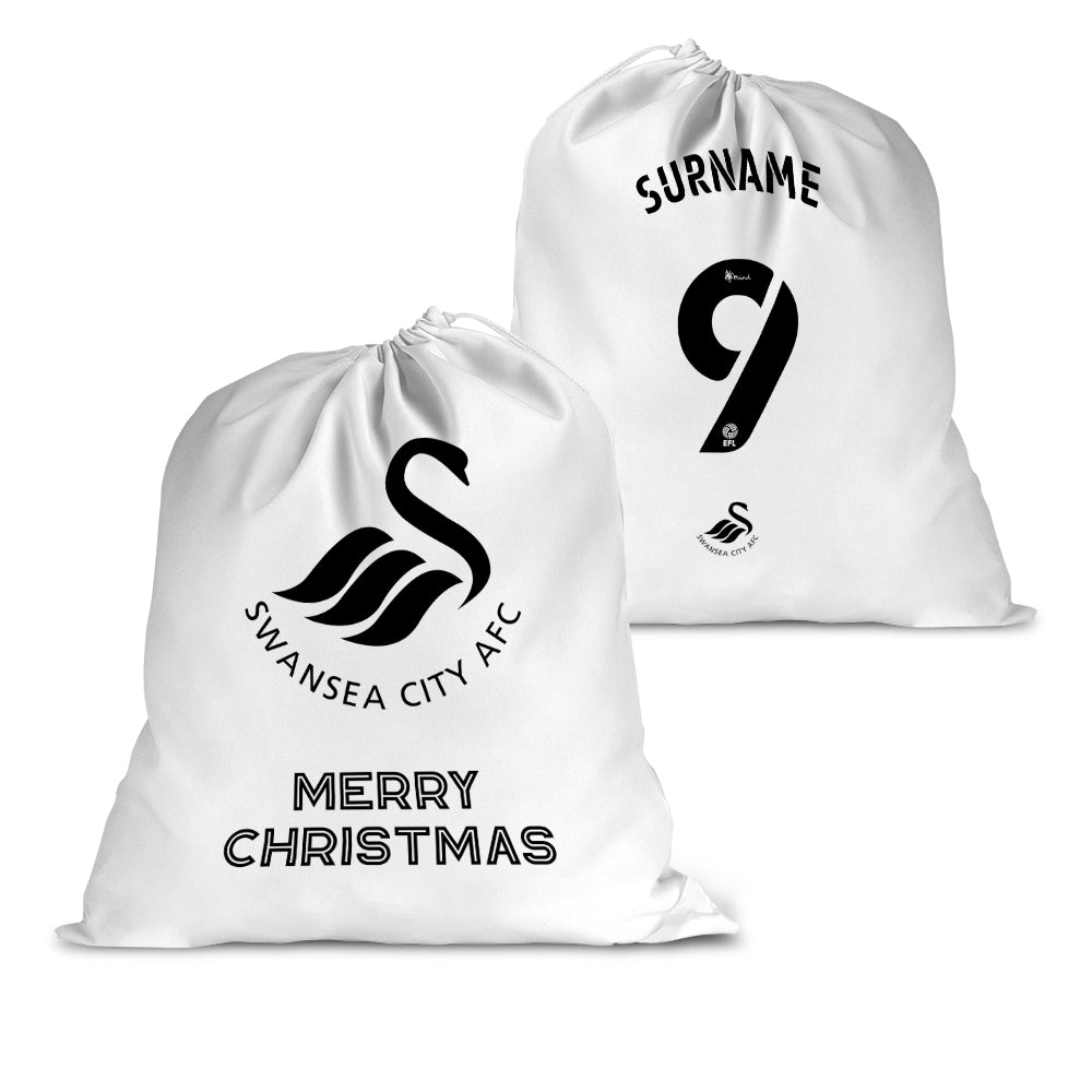 Personalised Swansea City AFC Shirt Santa Sack