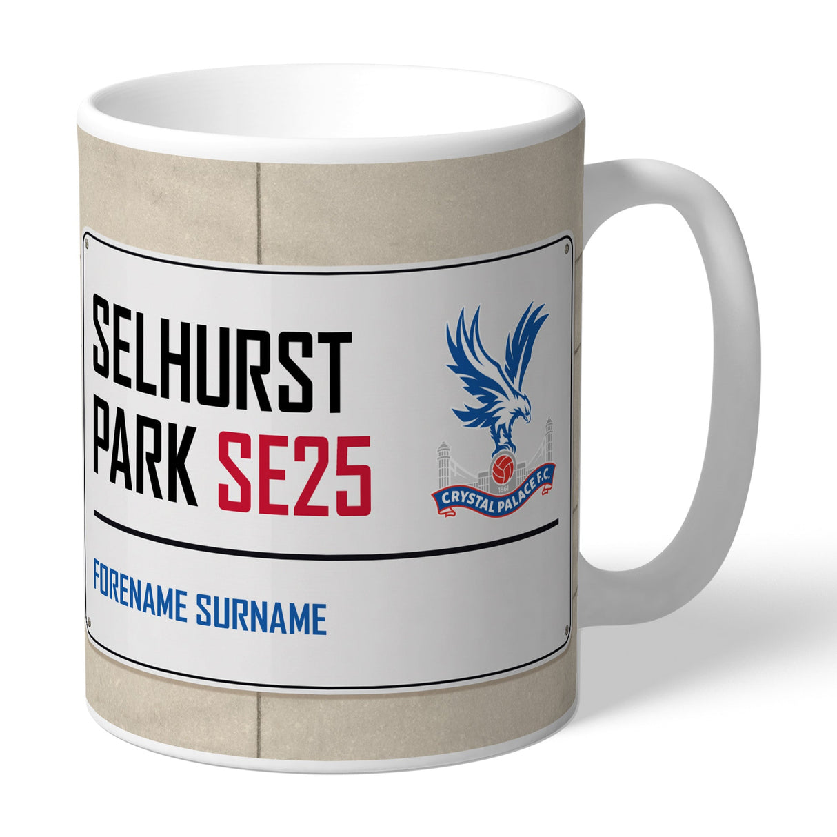 Personalised Crystal Palace FC Street Sign Mug