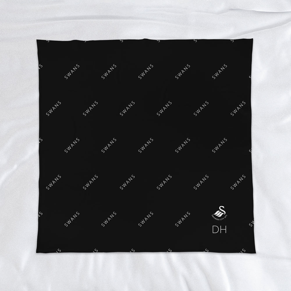Personalised Swansea City AFC Pattern Fleece Blanket