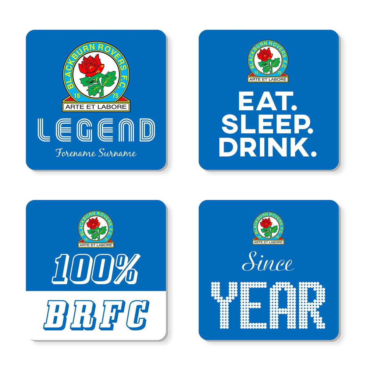 Personalised Blackburn Rovers FC Coasters