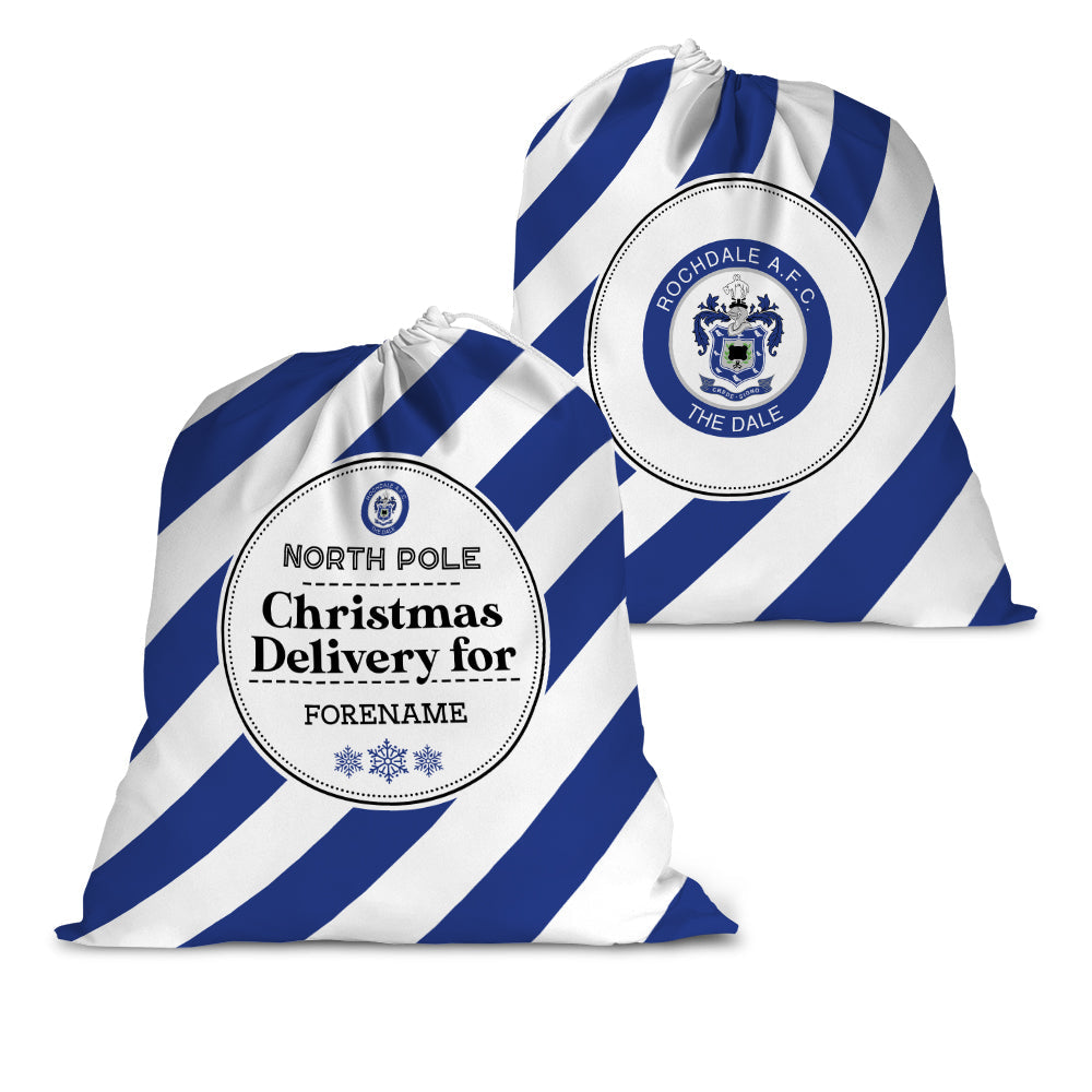 Personalised Rochdale AFC Christmas Delivery Sack