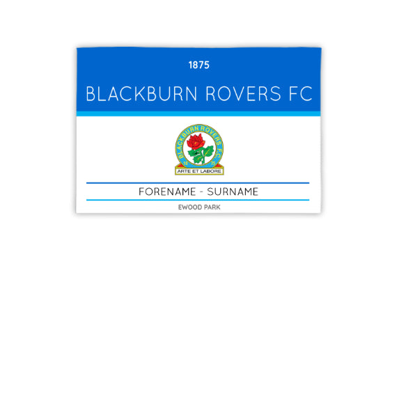 Personalised Blackburn Rovers FC Ticket 3ft x 2ft Banner