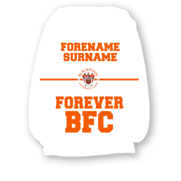 Personalised Blackpool Forever Headrest Cover